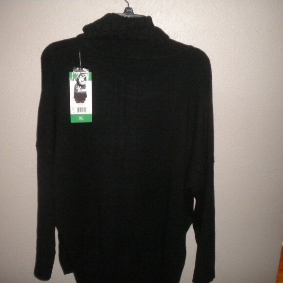 Cyrus Womens XL Black Soft 3/4 Sleeve Cowl Neck Sweater NWT - Picture 5 of 5